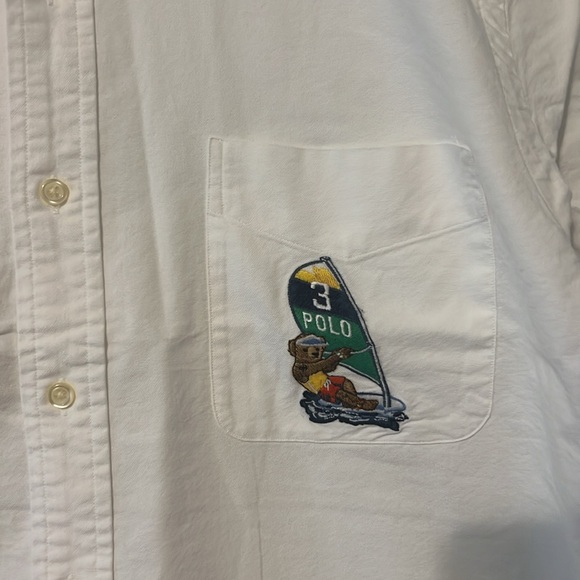 Mens Polo by Ralph Lauren White Casual Button Down Shirt - Picture 2 of 8